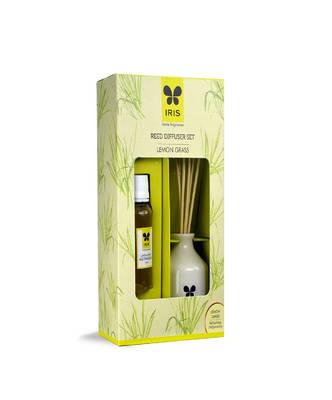 IRIS Reed Diffuser with Ceramic Pot - Lemon Grass - Home Fragrances - Risk-Free - Easy to use - 60 ml 1