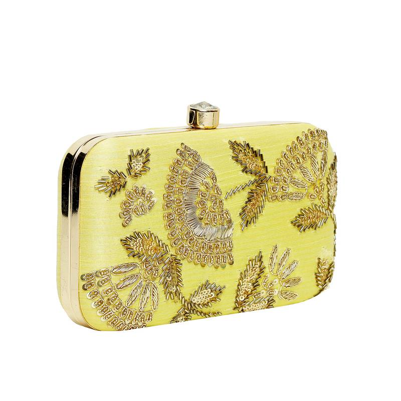 Worthyy Enterprises Embroidered Party Clutch For Women