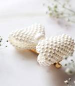 CHOKO Off White Bow Detailing Hairclip - Handmade