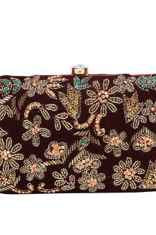 Worthyy Enterprises Embroidered Party Clutch For Women