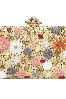 Worthyy Enterprises Embroidered Party Clutch For Women
