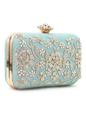 Worthyy Enterprises Embroidered Party Clutch For Women 2