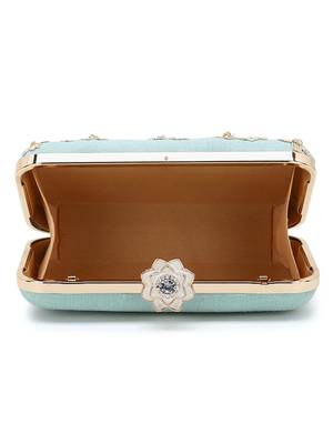 Worthyy Enterprises Embroidered Party Clutch For Women 4