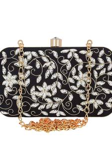 Worthyy Enterprises Embroidered Party Clutch For Women