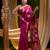 Magenta hand woven silk cotton saree with blouse