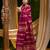 Magenta hand woven silk cotton saree with blouse