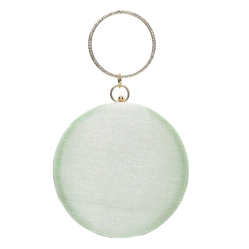  Worthyy Enterprises Embroidered  Women's Pretty Round Adorning Clutch