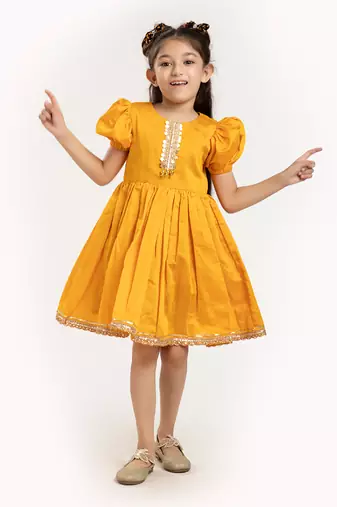 Chanderi Silk Dress