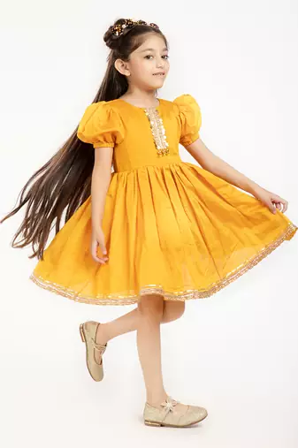 Chanderi Silk Dress