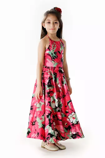 100% Peached Cotton Printed Lehenga Set 