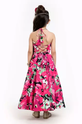 100% Peached Cotton Printed Lehenga Set 