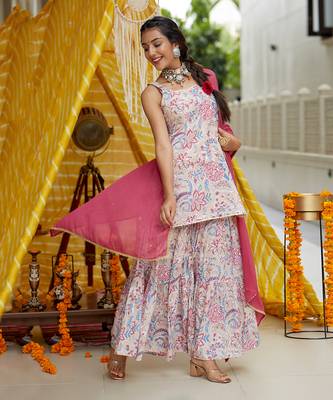 Blush Kurta Sharara Set 2
