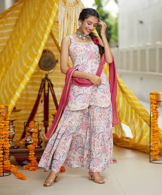 Blush Kurta Sharara Set 5