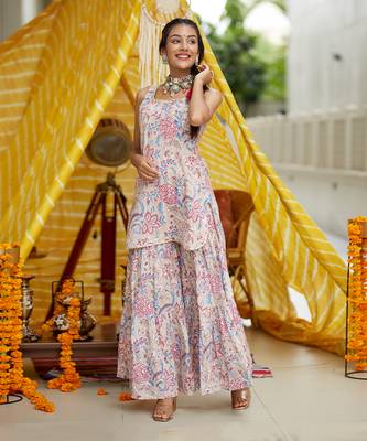 Blush Kurta Sharara Set 6