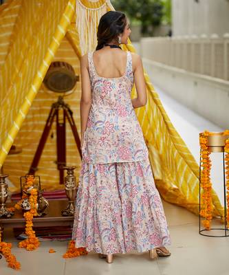 Blush Kurta Sharara Set 9