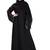 Khadija Fashion Classic Dark Black With Lace Work Sleeves Burqa|Abaya For Women|Girls.(Black)