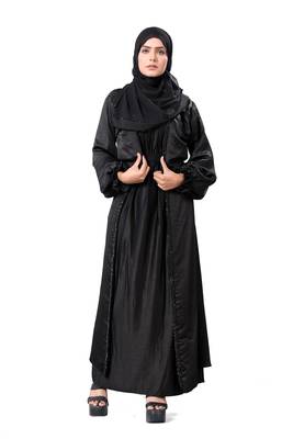 Khadija Fashion, New Arrivals Handmade Front Open Dubai Abaya|Burqa For Women|Girls Colour - Black Pack Of 1 1