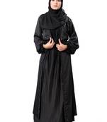 Khadija Fashion, New Arrivals Handmade Front Open Dubai Abaya|Burqa For Women|Girls Colour - Black Pack Of 1