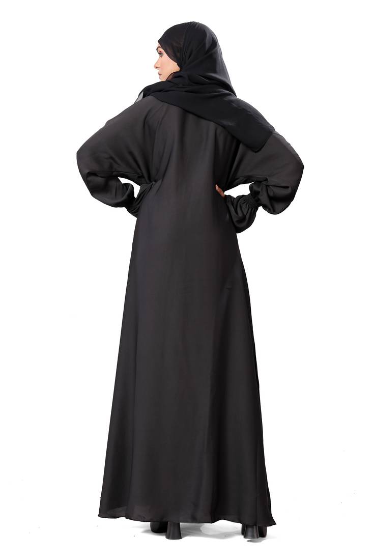 Khadija Fashion, New Arrivals Handmade Simple-Sober Dubai Abaya|Burqa For Women|Girls Colour - Black Pack Of 1