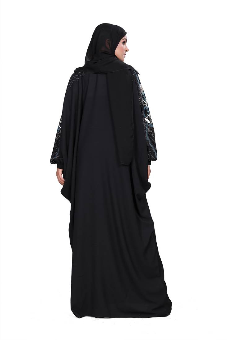 Khadija Fashion, New Arrivals Unique Sleeves Dubai Abaya|Burqa For Women|Girls Colour - Black Pack Of 1