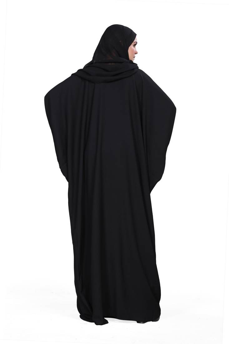 Handmade Black Work Design Free Size Dubai Abaya|Burqa For Women|Girls Colour - Black Pack Of 1