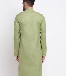 KRAFT INDIA Men Cotton Pista  Solid Kurta Only