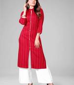 Red fancy viscose rayon salwar