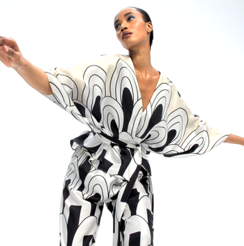 JSDC lounge Wear Belt Style Top and Plazzo Co-Ord Set  3