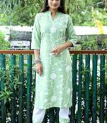 Style Samsara Cotton Blend Embrodery Kurta and Pant set