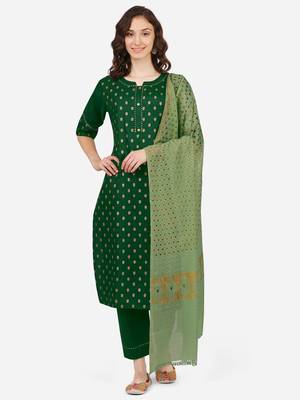 Style Samsara cotton blend Kurta Pant and Dupatta set 1