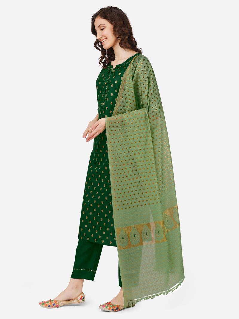 Style Samsara cotton blend Kurta Pant and Dupatta set