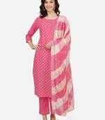 Style Samsara chinon silk Kurta Pant and embroidered Dupatta set