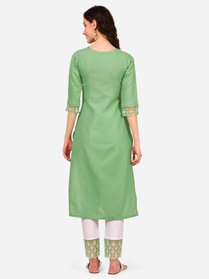 Style Samsara Cotton Blend embroidered Kurta Pant set 5