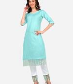 Style Samsara Cotton Blend embroidered Kurta Pant set
