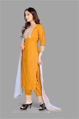 Style Samsara Cotton Blend Printed Kurta, Pant and Dupatta Set 3