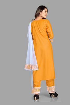 Style Samsara Cotton Blend Printed Kurta, Pant and Dupatta Set 5