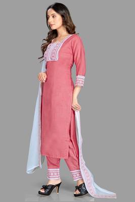 Style Samsara Cotton Blend Printed Kurta, Pant and Dupatta Set 3
