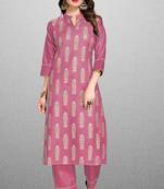 Style Samsara Gold Foil Printed  Kurta Pant Set