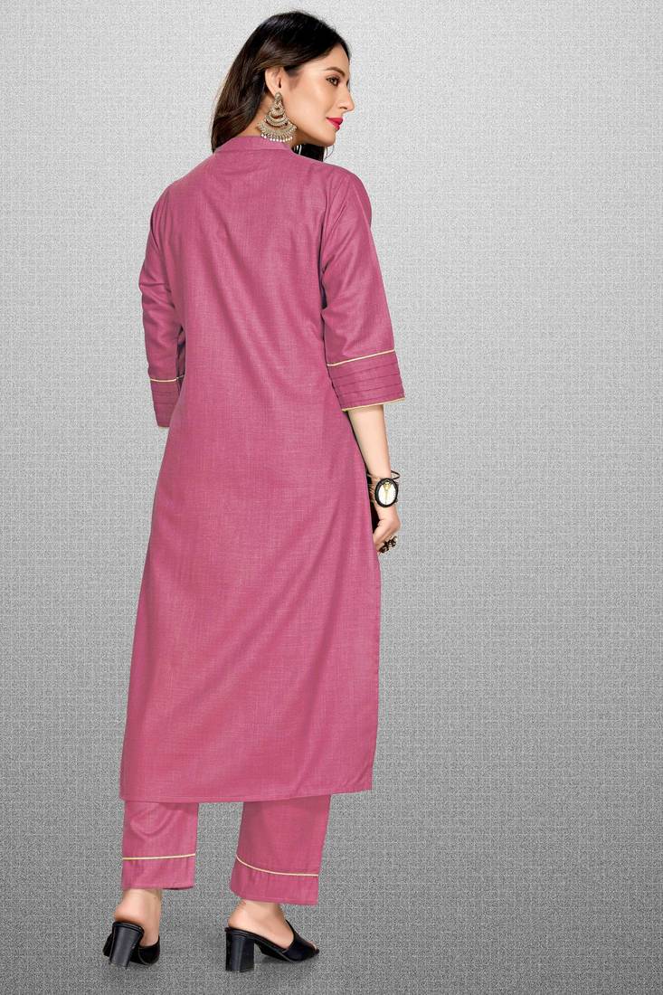 Style Samsara Gold Foil Printed  Kurta Pant Set