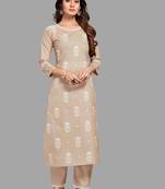 Style Samsara Block Printed cotton blend kurta pant set