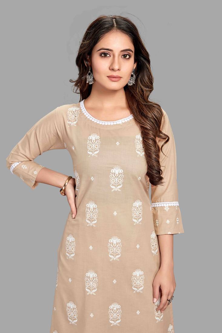 Style Samsara Block Printed cotton blend kurta pant set