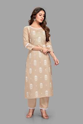 Style Samsara Block Printed cotton blend kurta pant set 4