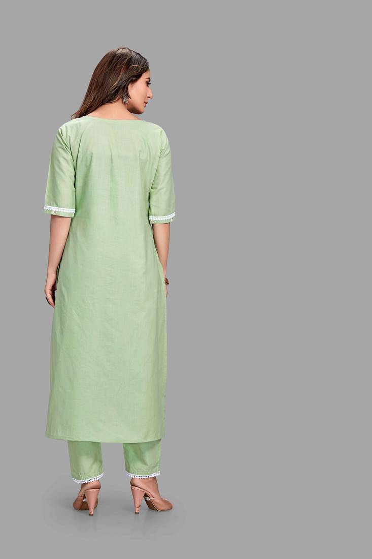 Style Samsara Block Printed cotton blend kurta pant set