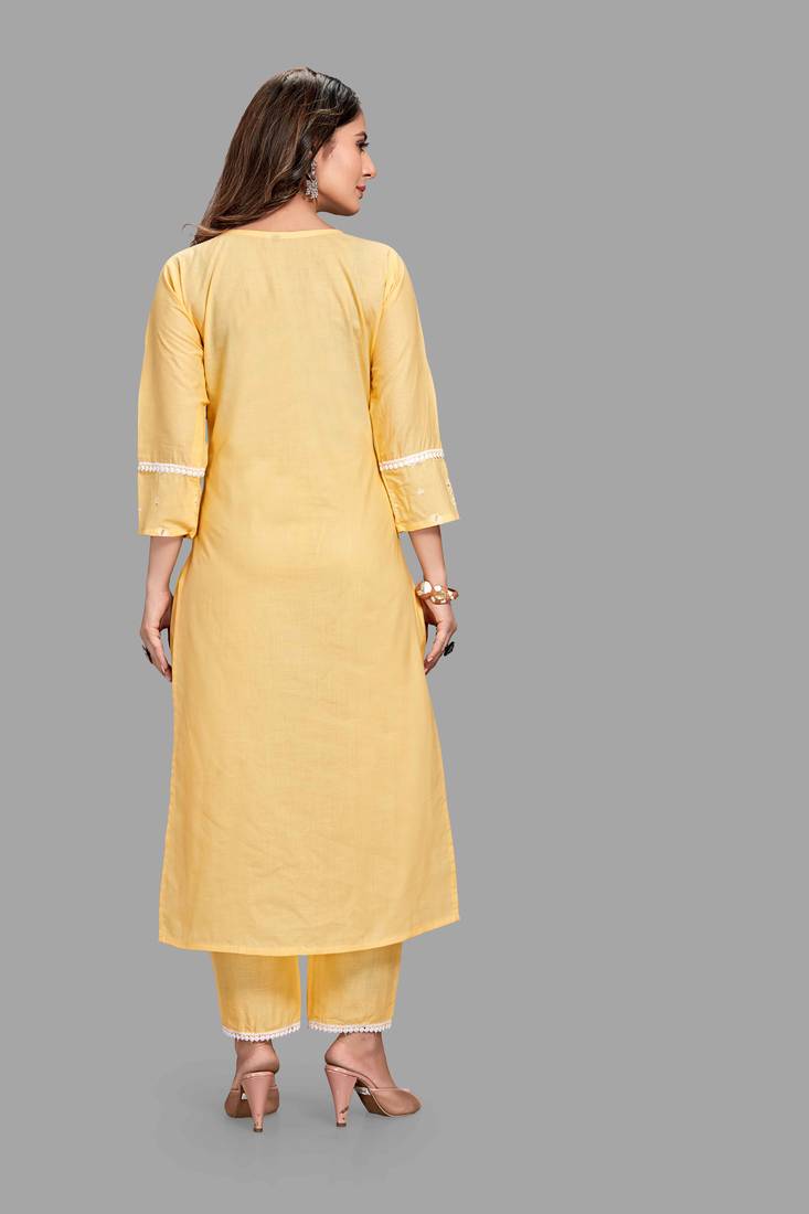 Style Samsara Block Printed cotton blend kurta pant set