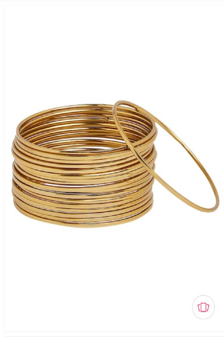 Gold plated 24pacs plain bangle