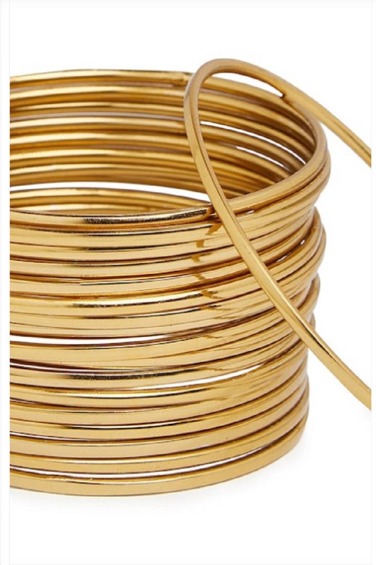 Gold plated 24pacs plain bangle