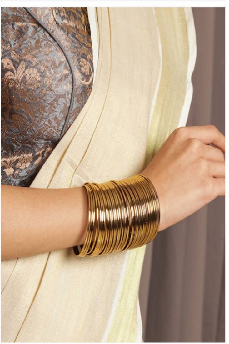 Gold plated 24pacs plain bangle