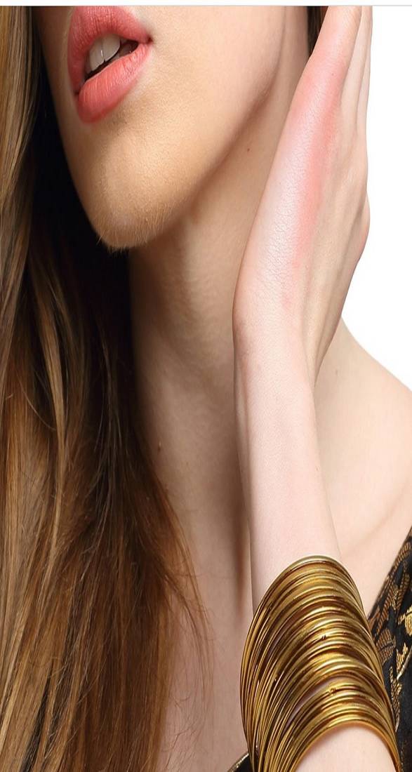 Gold plated 24pacs plain bangle