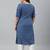 XL LOVE by Janasya Blue woven cotton ethnic-kurtis