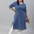 XL LOVE by Janasya Blue woven cotton ethnic-kurtis